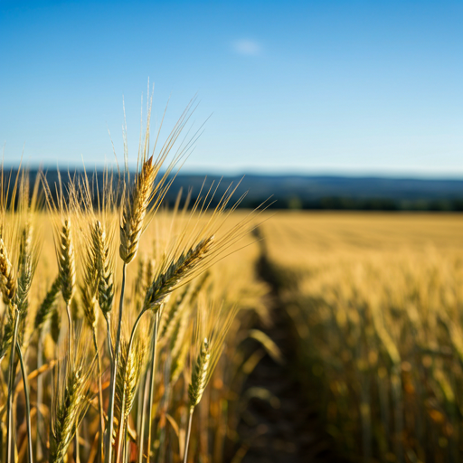 Golden oat grains